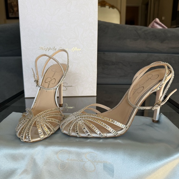 never worn Jessica Simpson glam wedding shoe - Picture 4 of 8